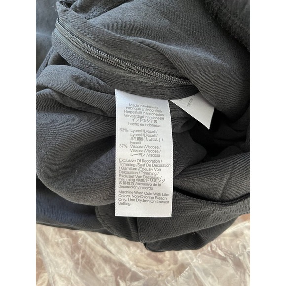 NWT Madewell Black Cap Sleeve Crop Wide Leg Smocked Jumpsuit Womens Size 0 - Picture 9 of 9